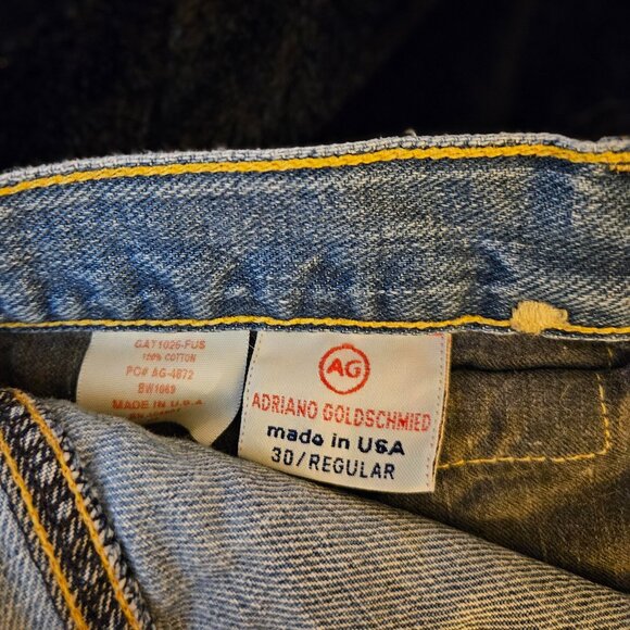 Adriano Goldschmied Wide Leg Flare Washed Denim - Picture 4 of 5